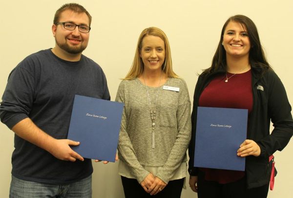 College Night Scholarships - 2016 - Morgan Coon and Jerry Burchard - Zane State College
