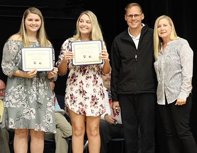 Grant Hickman Memorial Scholarship - 2019 - MHS Recipients, Madeline Russell and Michael Walker