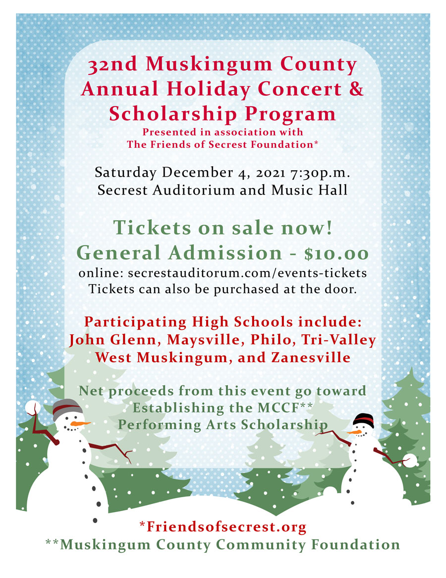 32nd Muskingum County Annual Holiday Concert Scholarship Program